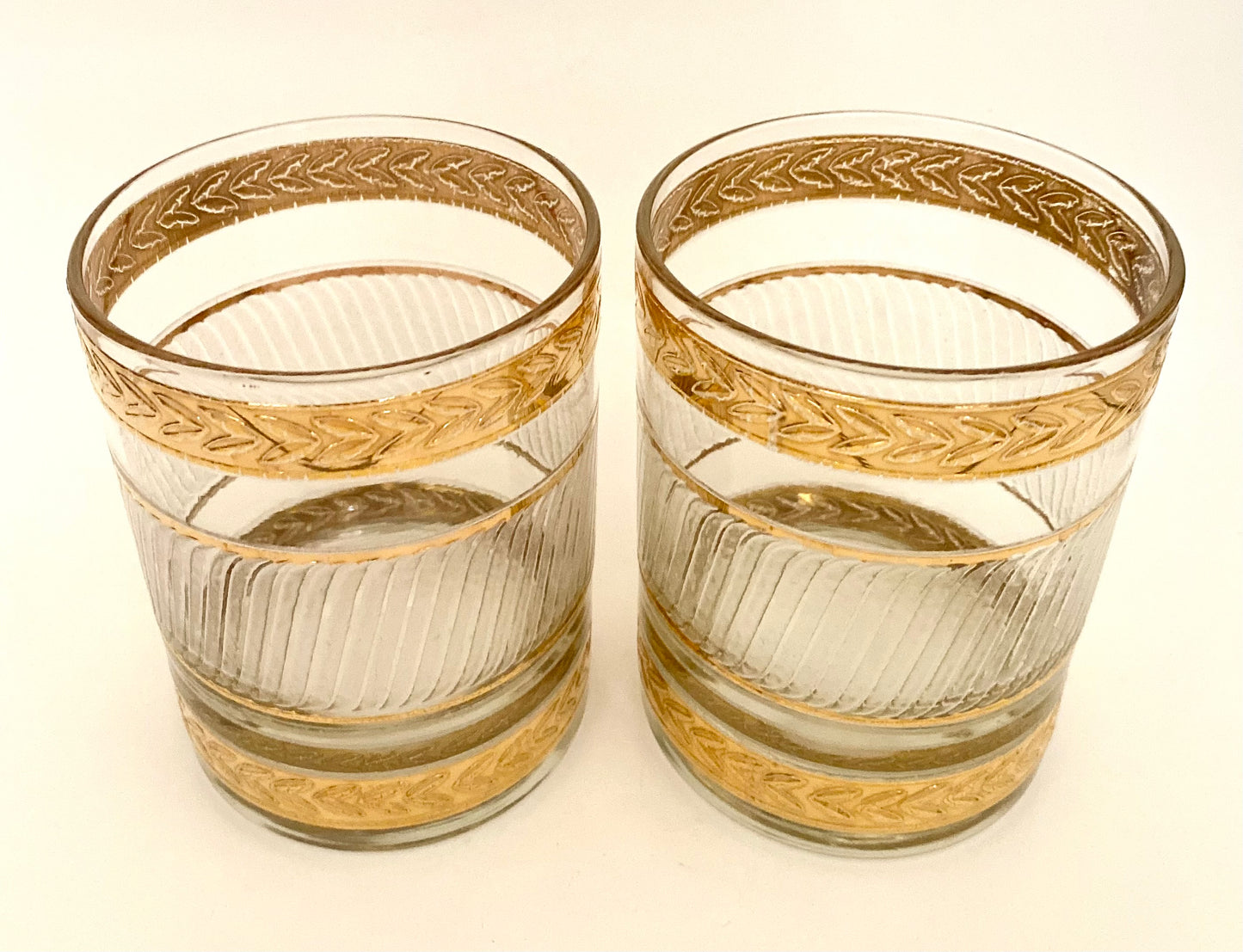 Mid Century Gold Swirl Executive On The Rocks (Pair) 1 Available