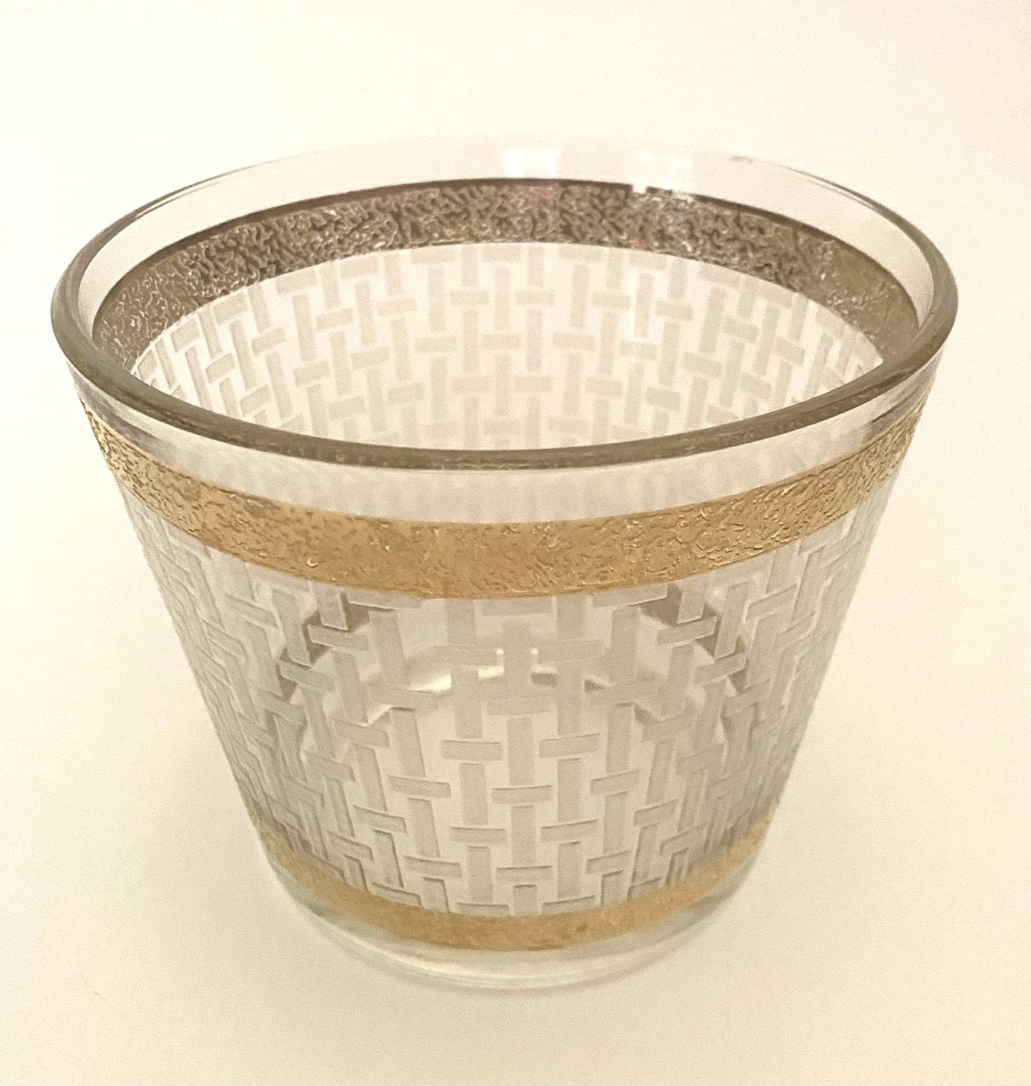Continental Can Co, White Basketweave Ice Bucket