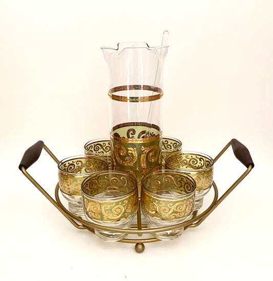 Culver Toledo Cocktail Set with Caddy