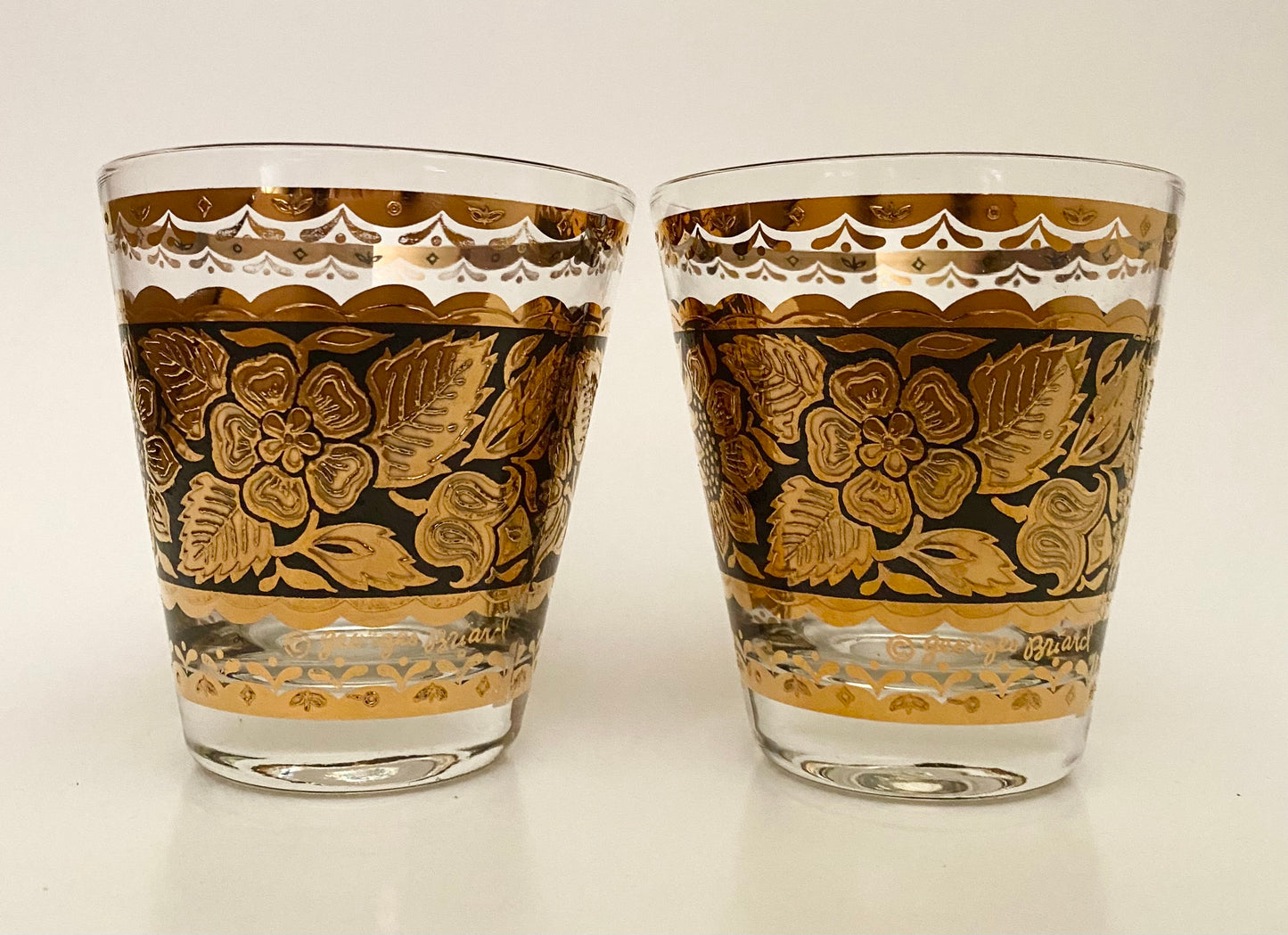 Georges Briard “Dogwood” Double Old Fashioneds (Pair) 1 Available
