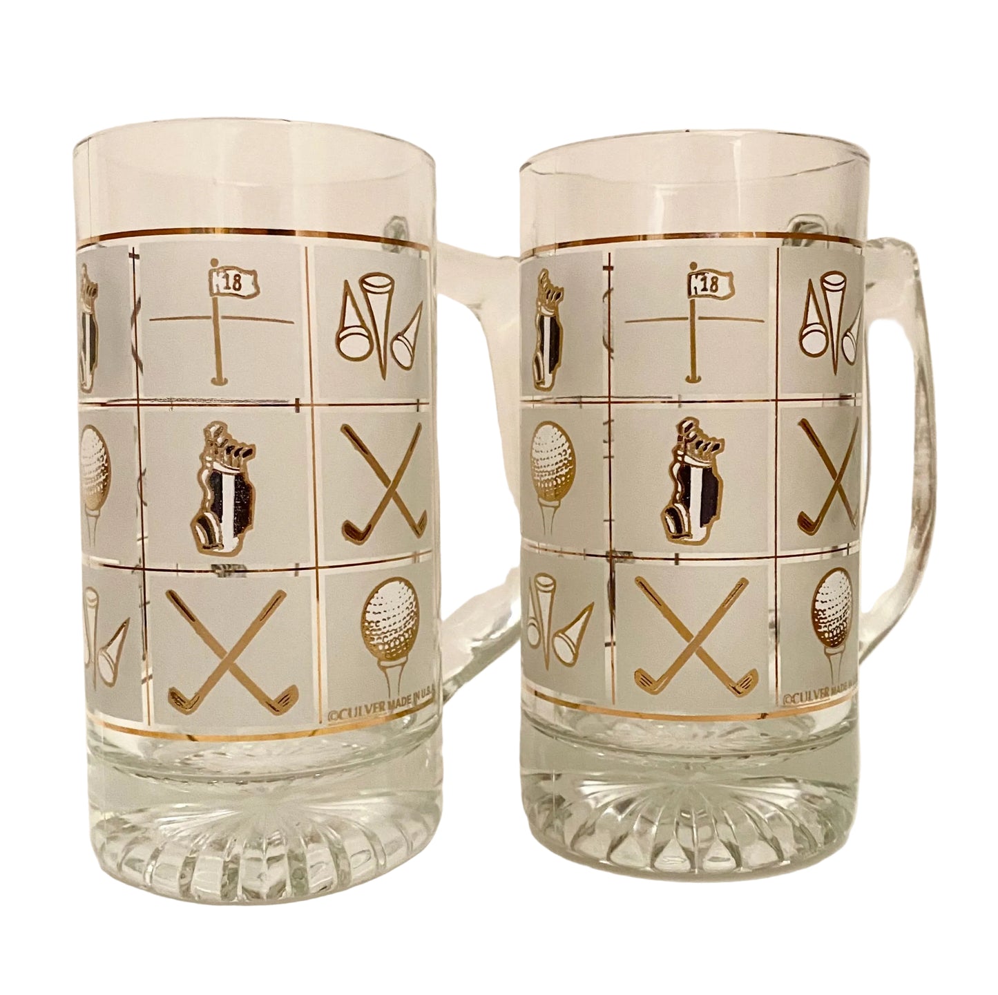 Culver Golf Fairway Beer Mugs (Pair) 2 Available