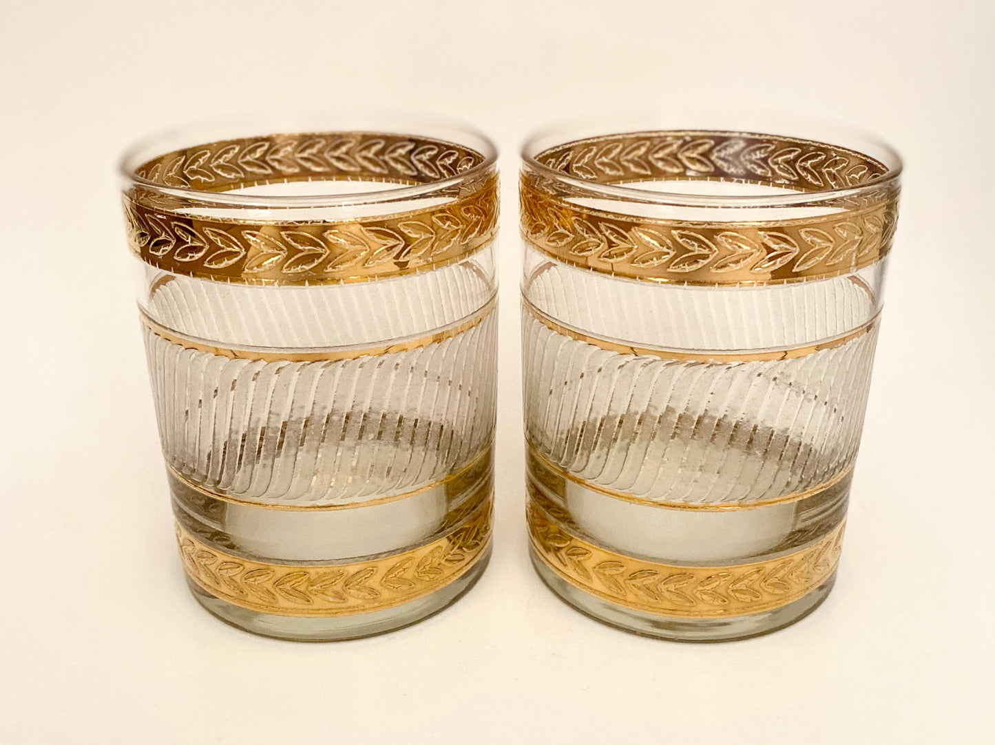 Mid Century Gold Swirl Executive On The Rocks (Pair) 1 Available