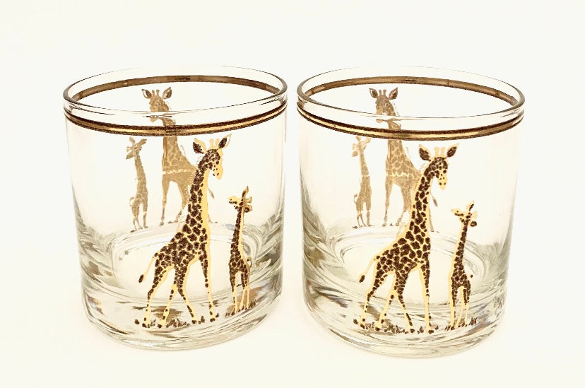 Culver Giraffe Executive Cocktails/Whiskey Glasses (2)