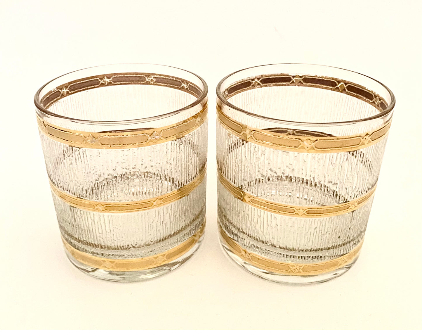 Culver Textured Gold Icicle Executive Cocktails (Pair) 2 Available