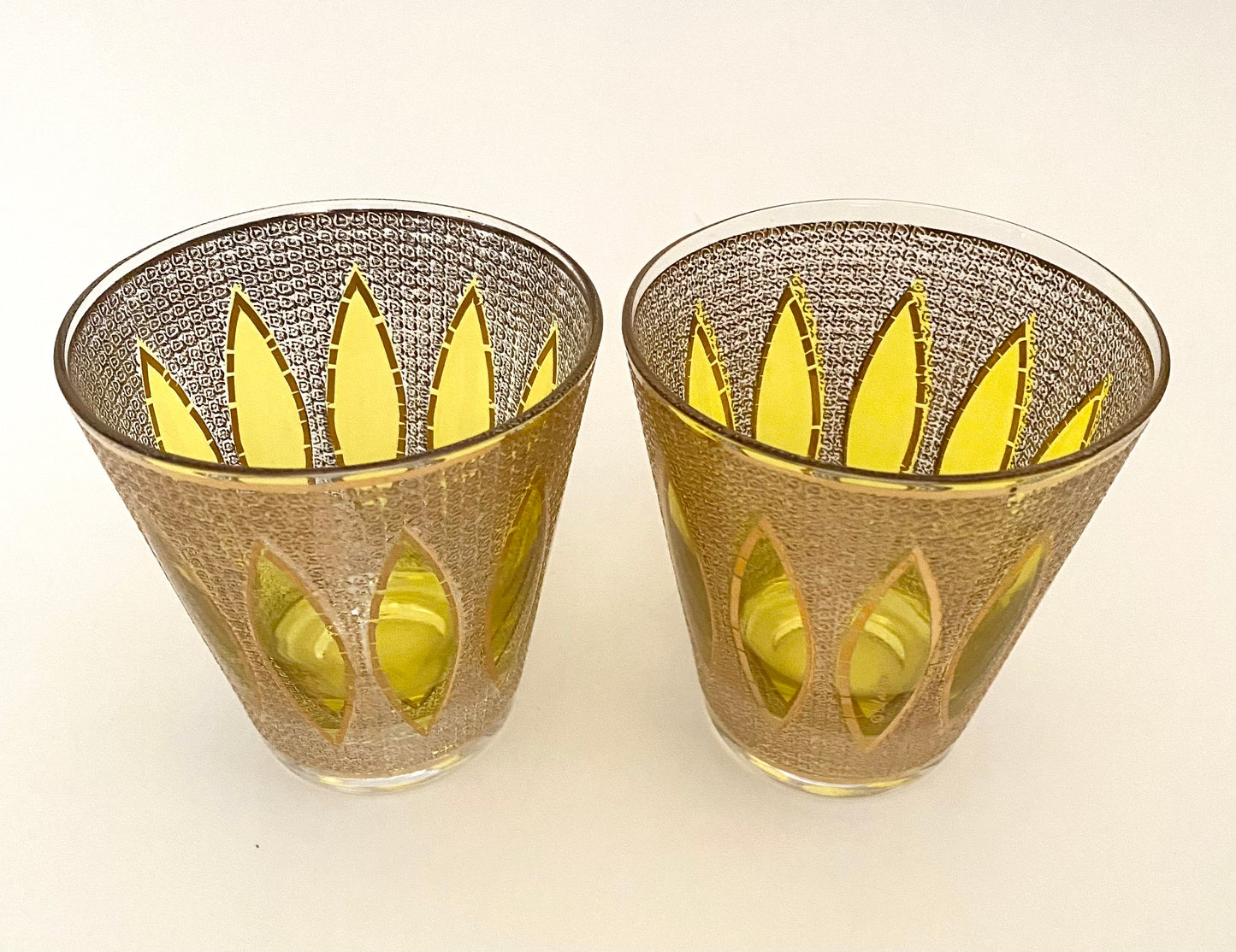 Culver Tiffany Topaz Suburbans/Double Old Fashioned (Pair) 3 Available