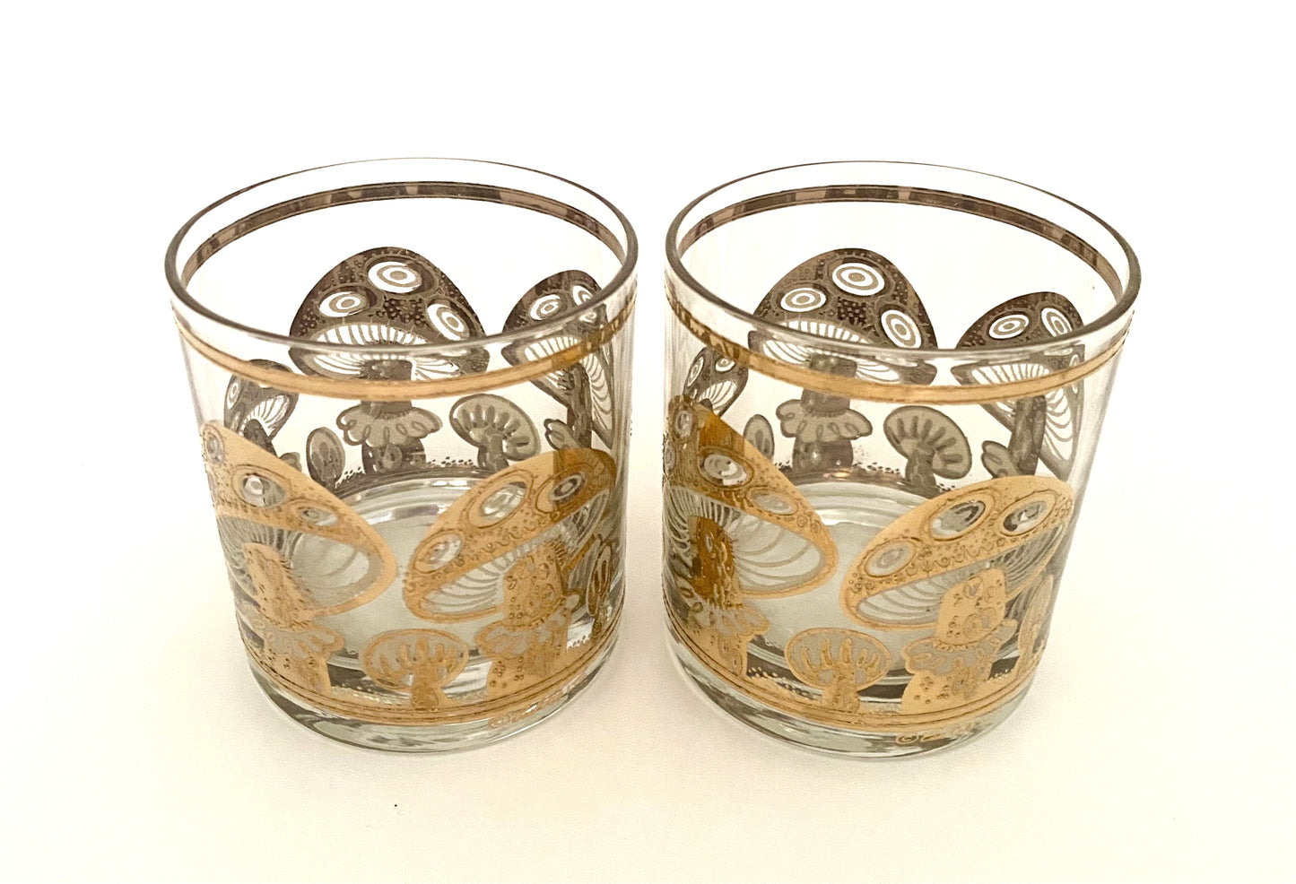 Culver Mushroom Whiskey Glasses (Pair)