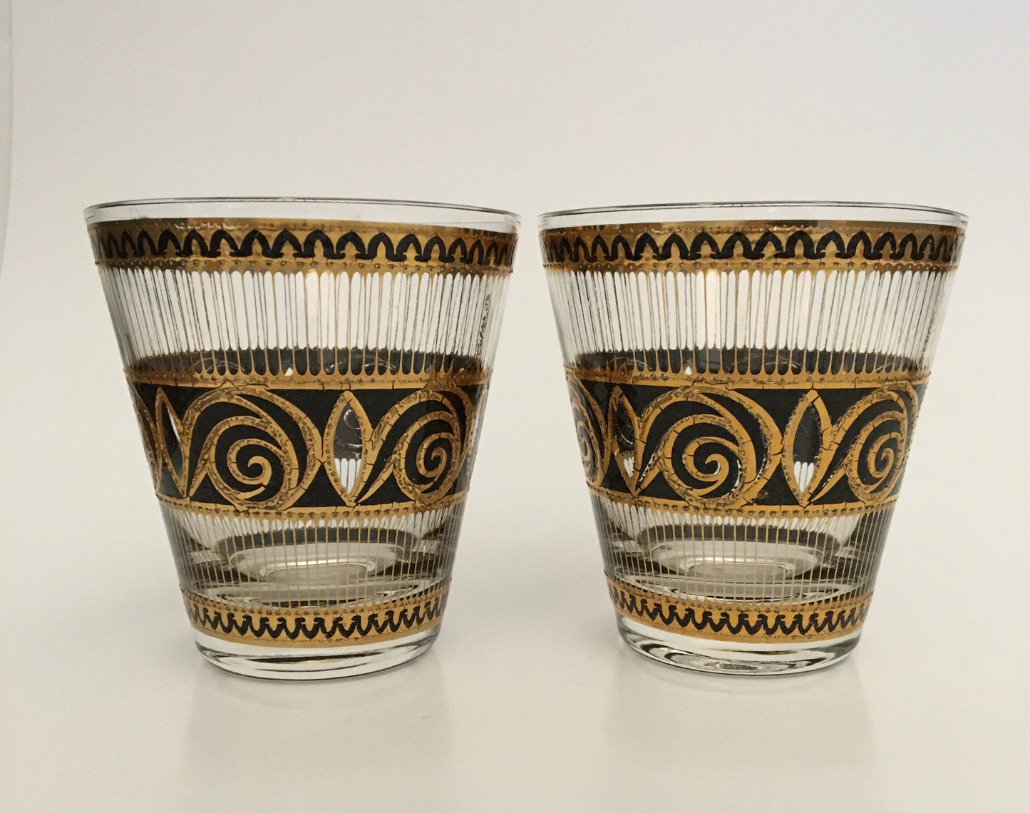 Culver Black Swirl Suburbans/Double Old Fashioned (Pair) 2 Available