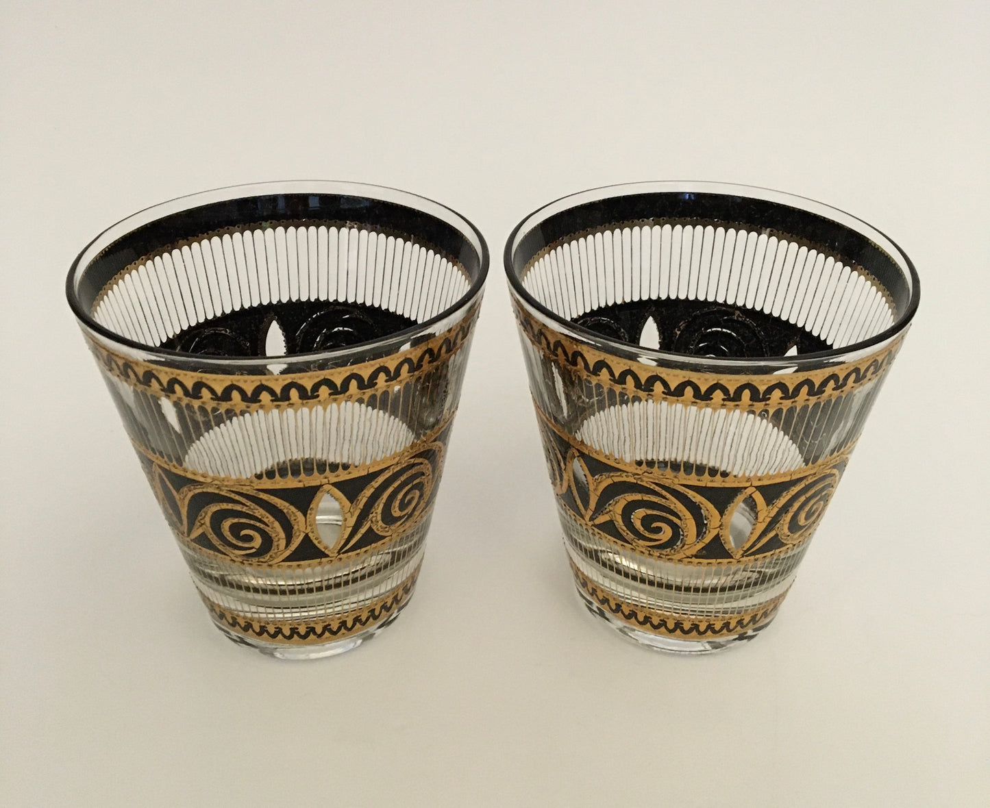 Culver Black Swirl Suburbans/Double Old Fashioned (Pair) 2 Available