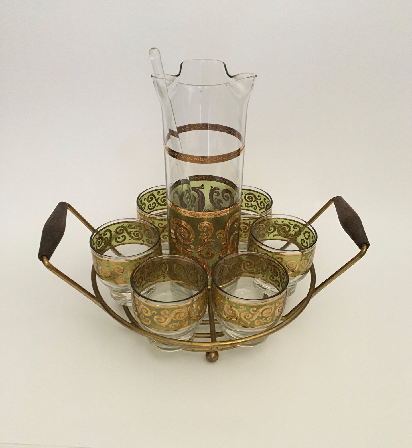 Culver Toledo Cocktail Set with Caddy