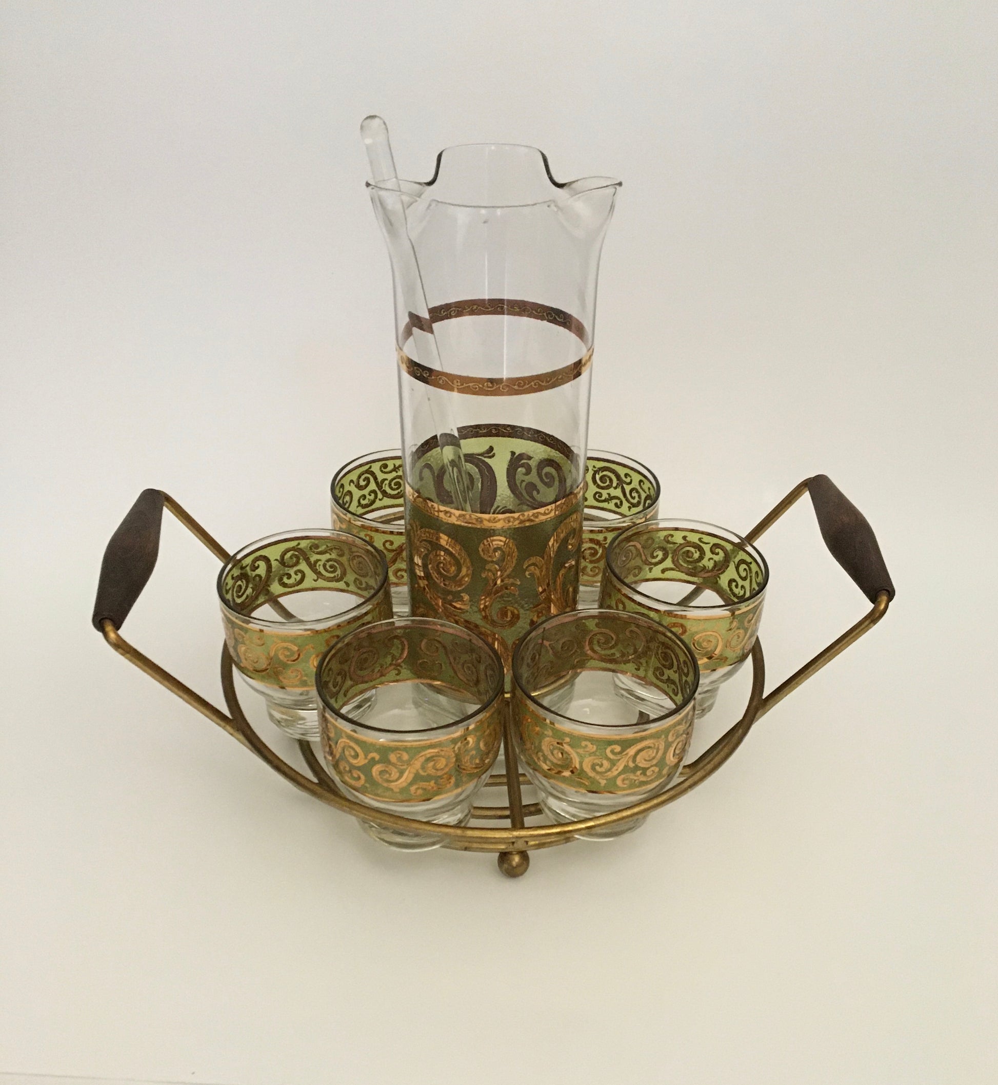 Tea Caddy With 8 Glasses